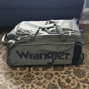 Wrangler Olive Duffel Bag with Black Accents